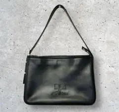 【限定値下】Courreges クレージュ ショルダーバッグ　黒 ヴィンテージ