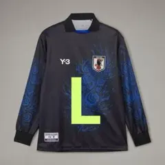 Y-3 サッカー日本代表 CW 長袖Tシャツ(ブラック×ブルー)のサムネイル