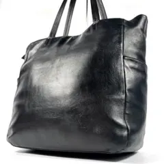 ✨美品✨グリーレーベルリラクシング トートバッグ A4可 レザー ブラック 黒