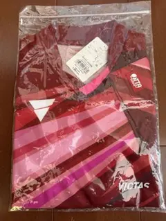 VICTAS 卓球ウェア 赤 ピンク ストライプ レディース