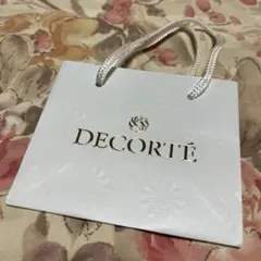 【DECORTÉ 】エンボス加工ショップ袋 小型 ホワイト　サンプル品おまけ付き