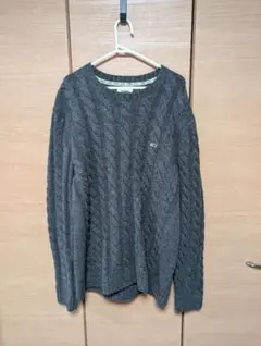 TOMMY JEANS ケーブルニットセーター XL グレー