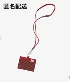 familiar ネームホルダー　パスケース　定期入れ　赤チェック