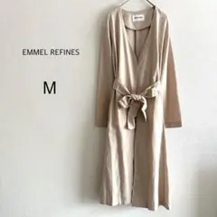 【EMMEL REFINES】 ノーカラーコート ライトアウター ベージュ M