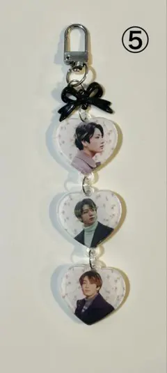 BTS ジョングク ハートアクリル3連キーホルダー⑤