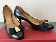 値下げ！靴 フェラガモ Ferragamo パンプス ブラック 24.5cm