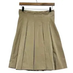 ZARA ザラ　プリーツ ひざ丈スカート　ベージュ　Sのサムネイル