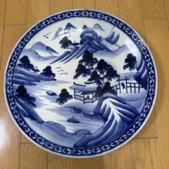 猿川谷 少庵窯 染付 飾り皿 大皿 猿川谷 少庵窯 染付 飾り皿 大皿 - メルカリ