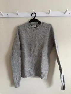 GLOBAL WORK クルーネックニット グレー M