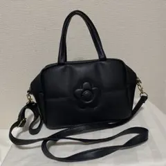 マリークワント　黒　ブラック　2way ハンドバッグ　ショルダーバッグ