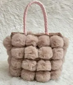 アンテプリマ　ミスト　ファーバッグ　ピンク ハンドバッグ　もふもふ