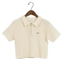 archives ハーフジップ ポロシャツ ピグメントテレコTOPS