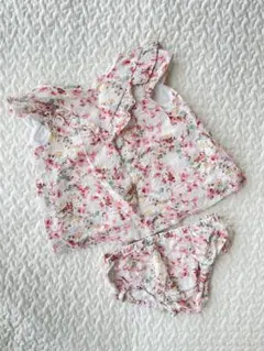美品　花柄セットアップ　ZARAベビー　80センチ　ブルマ