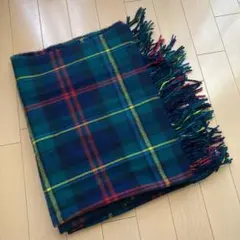★大判マフラー／ストール／膝掛け／肩掛け ★グリーンチェック★BEAMS系