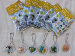 8ピクサーぷっくり3Dデザイン アクリルキーホルダー 6個セット新品未使用