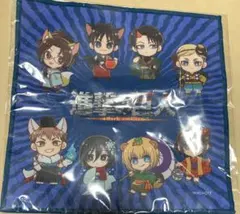 進撃の巨人 ミニキャラ　タオル ハンカチ　あやかしカフェ　プリンセスカフェ