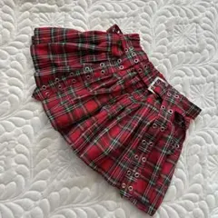 ACDC RAG プリーツパンツスカート　赤　タータンチェック　美品　V系　原宿のサムネイル