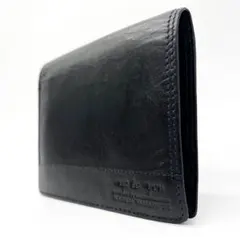 【美品】KANSAI YAMAMOTO 二つ折り財布　レザー 本革　ブラックのサムネイル
