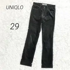 ユニクロ UNIQLO ストレートパンツ コーデュロイ ストレッチ 細身 29