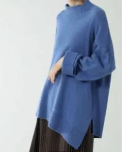 【美品】ROSEBUD ハイネックニット（ブルー）