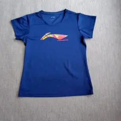 LI-NING バドミントンシャツ ブルー