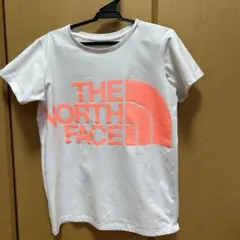 THE NORTH FACE ホワイト Tシャツ ネオンオレンジロゴのサムネイル