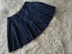 ZARA デニム プリーツ ミニスカートのサムネイル