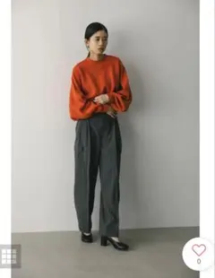 【限定値下げ】オレンジ リブ編み ニット 長袖