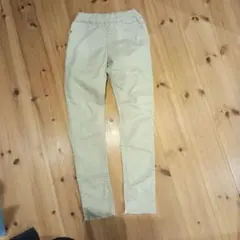 H&Mベージュストレッチスキニーパンツ140
