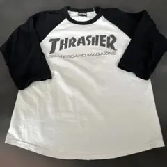 THRASHER 七分袖カットソー M 白/黒のサムネイル