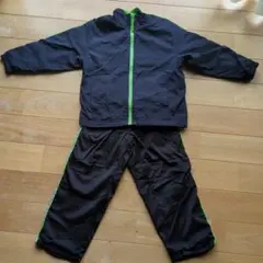 120 ジャージ 黒×黄緑