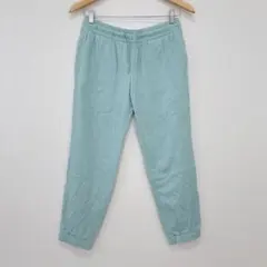 インポート キッズ 子供 パンツ 裾ゴム 150 青水色 綿 普段着 通学