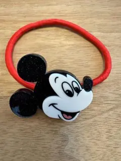 ディズニー ミッキーマウス　ラメ　ヘアゴム