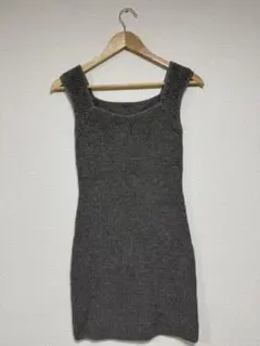 SNIDEL ノースリーブニットワンピース グレー