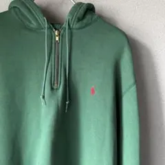 90's POLO ラルフローレン ハーフジップスウェットパーカー ヴィンテージ