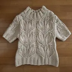 AMERI アメリ LEAF SUMMER KNIT ベージュ Fのサムネイル