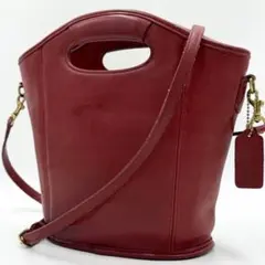 オールドコーチ ショルダーバッグ バケツ型 USA 2way レッド 9993