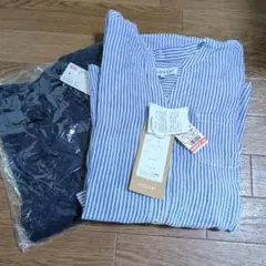【a-ru様専用】ストライプボタンシャツ　とブラウス