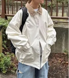 feepur by saya コーデュロイカラーレザーブルゾン