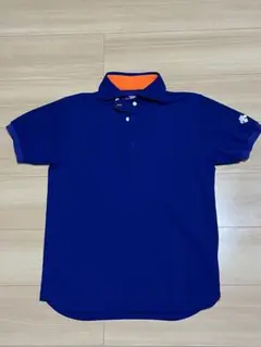 DESCENTE ロイヤル青 ポロシャツ 半袖Ｍ