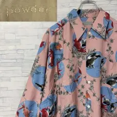 【レア】美品 POWDER パウダー アロハシャツ 金魚 総柄 ピンクハウスのサムネイル