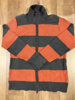 TOMMY HILFIGER オレンジ グレー ニット M