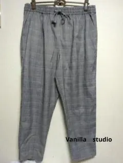 3L★Vanilla　studioグレンチェック柄カジュアルパンツ　ゴム