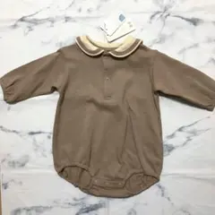 西松屋 エルフィンドール　暖か素材　セーラー襟　長袖　ロンパース　カバーオール