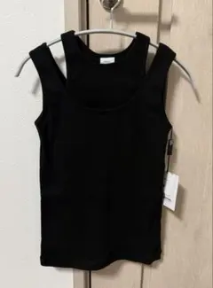 ユキ様専用★ESSENTIAL レイヤードデザインリブトップス ブラック