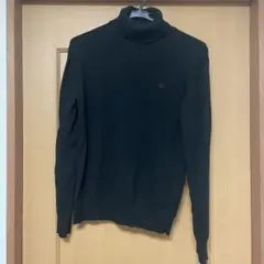 バーバリーブラックレーベル タートルネックニット カシミア混 黒 Мサイズ