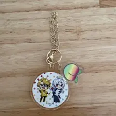 アクリルキーホルダー　カラフルピーチ　どぬく　たっつん