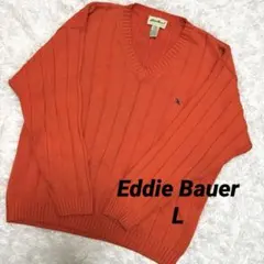 Eddie Bauer オレンジ ニットセーター Lサイズ