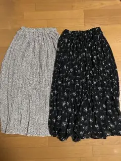 プリーツロングスカート2点セット