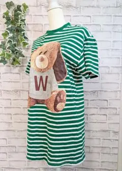 【ZARA】レディース　半袖カットソー　チュニック　　S　ボーダーのサムネイル